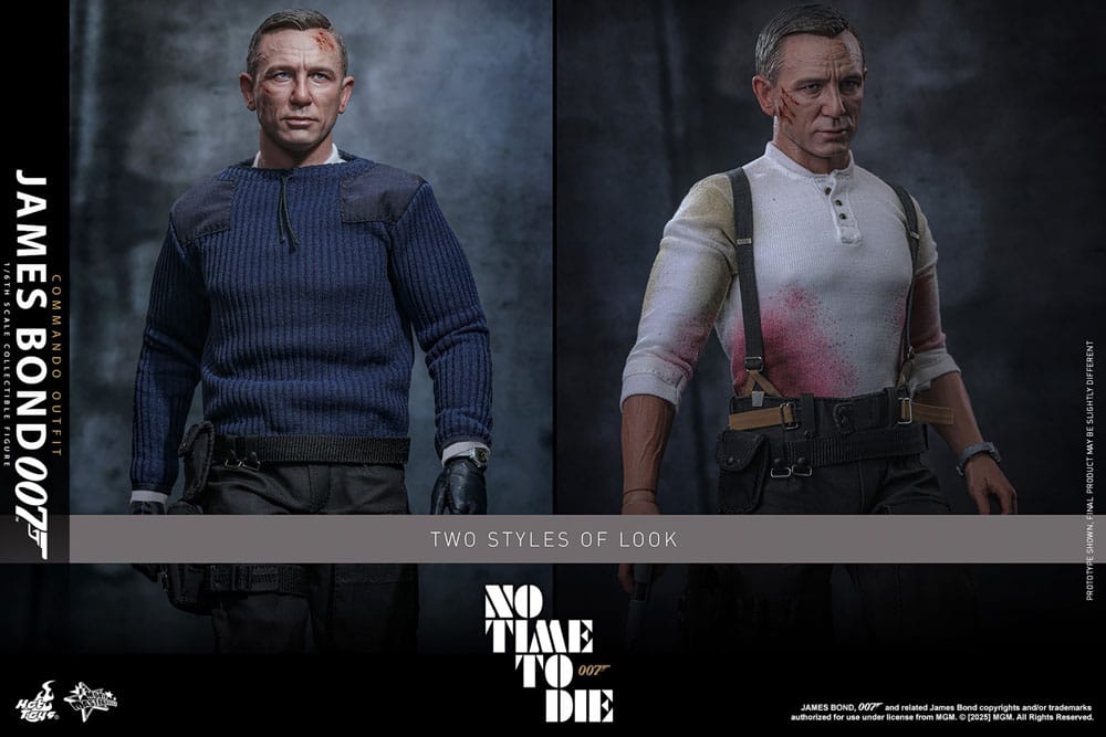 HOT TOYS - No Time To Die Movie Masterpiece Action Figure 1/6 James Bond (Commando Outfit) Hot Toys Exclusive 30 cm MMS804