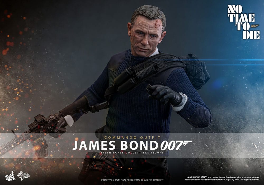 HOT TOYS - No Time To Die Movie Masterpiece Action Figure 1/6 James Bond (Commando Outfit) Hot Toys Exclusive 30 cm MMS804