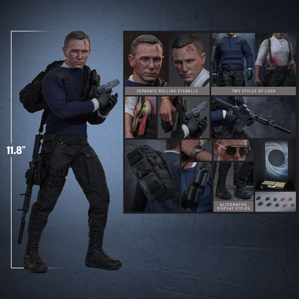 HOT TOYS - No Time To Die Movie Masterpiece Action Figure 1/6 James Bond (Commando Outfit) Hot Toys Exclusive 30 cm MMS804