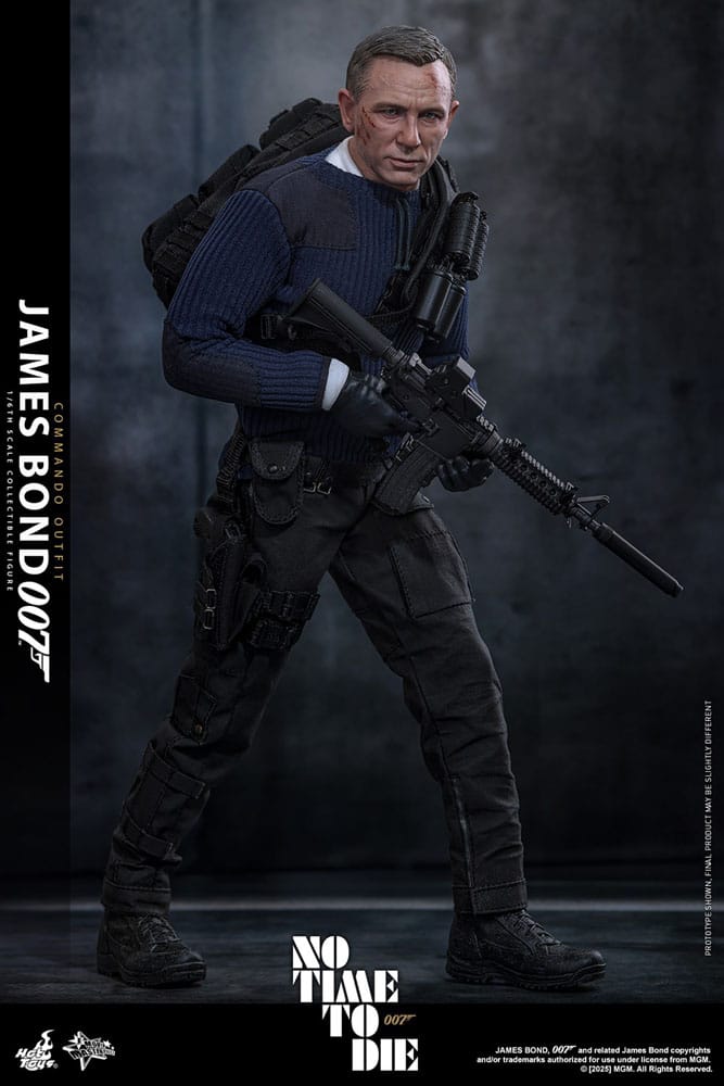 HOT TOYS - No Time To Die Movie Masterpiece Action Figure 1/6 James Bond (Commando Outfit) Hot Toys Exclusive 30 cm MMS804