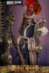 PRE ORDINE - HOT TOYS - Pirates of the Caribbean: Dead Man's Chest Action DX Figure 1/6 Pelegostos Chief Jack Sparrow 30 cm