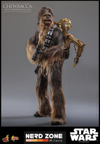 HOT TOYS - STAR WARS - EPISODE V - Chewbacca With Disassembled C-3PO - Action Figure 1/6  MMS766 36 cm