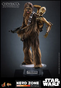 HOT TOYS - STAR WARS - EPISODE V - Chewbacca With Disassembled C-3PO - Action Figure 1/6  MMS766 36 cm