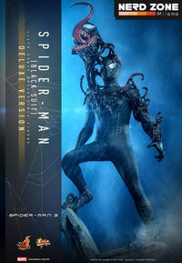 HOT TOYS - Spider-Man 3 Movie Masterpiece Action Figure 1/6 Spider-Man (Black Suit) (Deluxe Version) 30 cm   MMS728