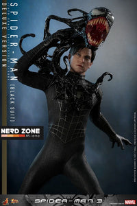 HOT TOYS - Spider-Man 3 Movie Masterpiece Action Figure 1/6 Spider-Man (Black Suit) (Deluxe Version) 30 cm   MMS728