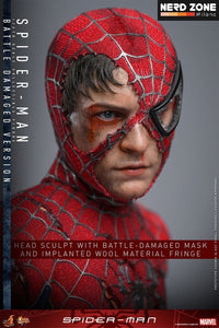 PRE ORDINE - HOT TOYS - Spider-Man Movie Masterpiece Action Figure 1/6 Spider-Man (Battle Damaged Version) 30 cm