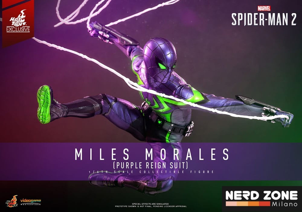 HOT TOYS - Spider-Man Video Game Masterpiece Action Figure 1/6 Miles Morales (Purple Reign Suit) Hot Toys Exclusive 30 cm