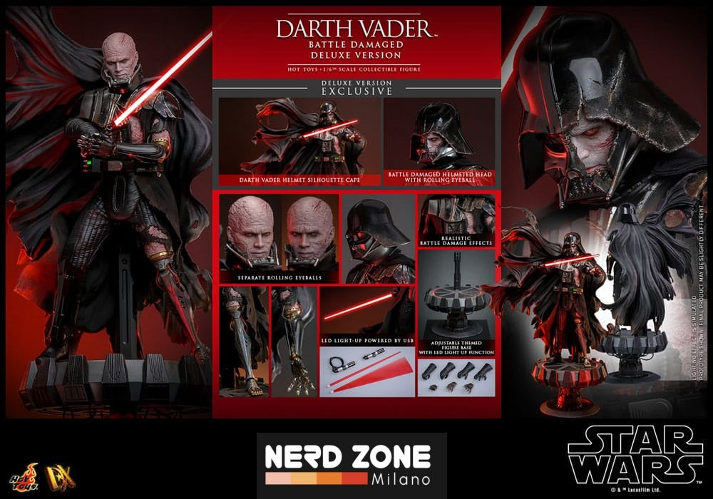 HOT TOYS - Star Wars Action Figure 1/6 Darth Vader (Battle Damaged