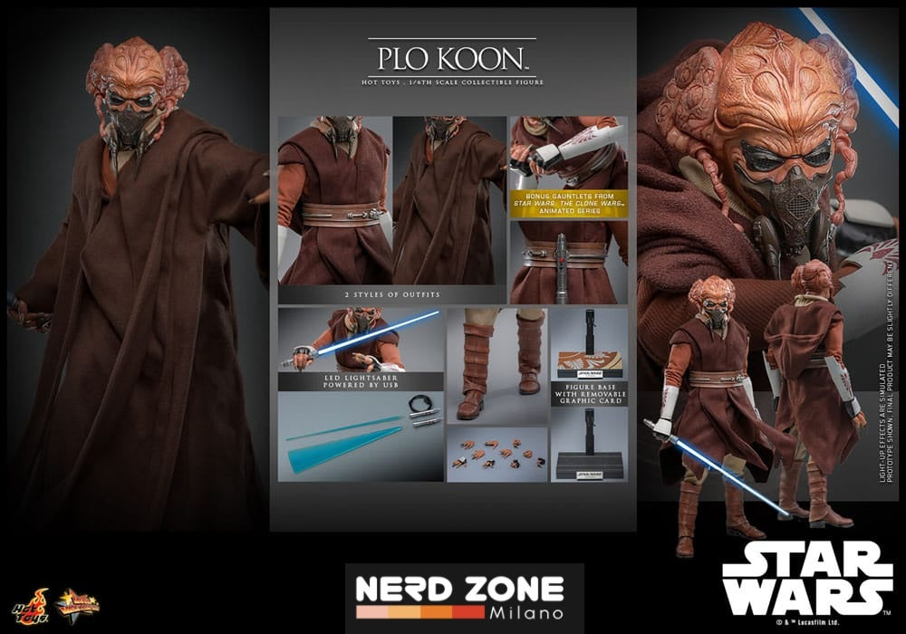 HOT TOYS - Star Wars Movie Masterpiece Action Figure 1/6 Plo Koon 31 cm