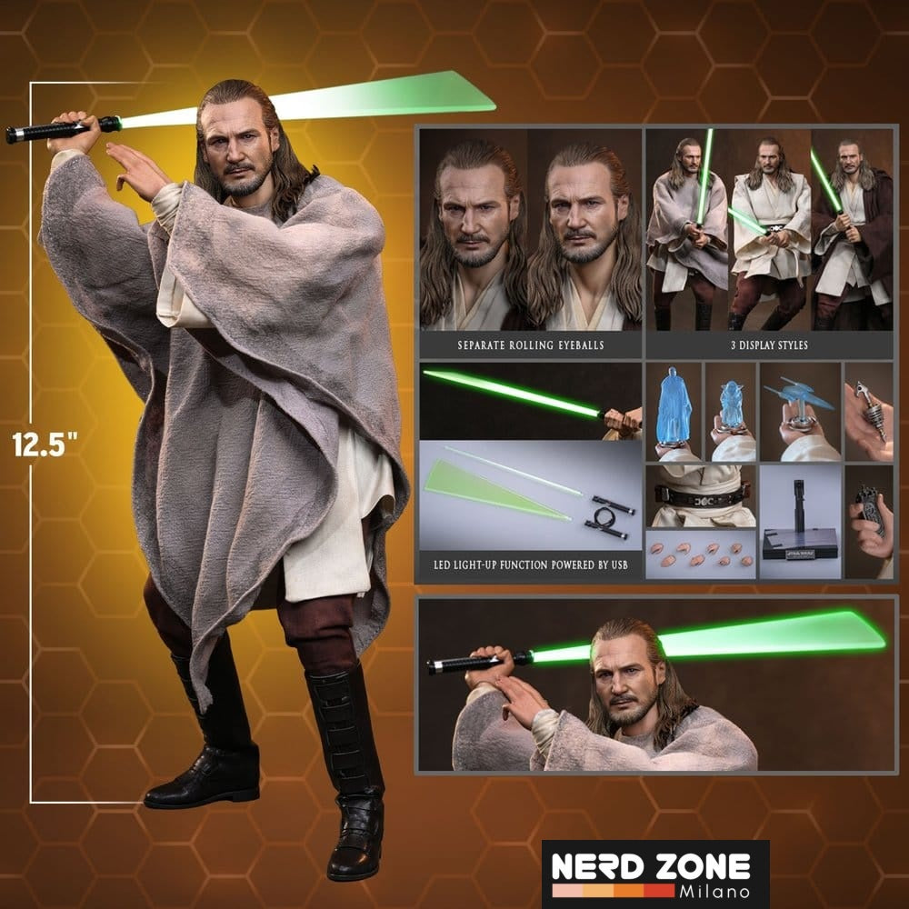 PRE ORDINE - HOT TOYS - Star Wars Movie Masterpiece Action Figure 1/6 Qui-Gon Jinn (Collector Edition) 32 cm