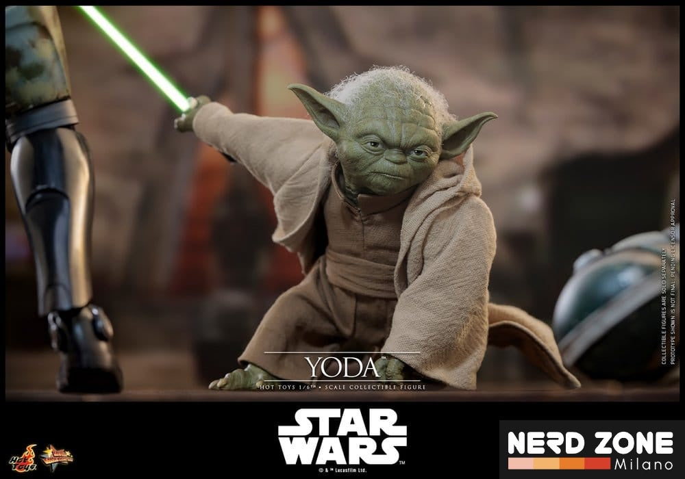PRE ORDINE - HOT TOYS - Star Wars: Revenge of the Sith Movie Masterpiece Action Figure 1/6 Yoda 14 cm