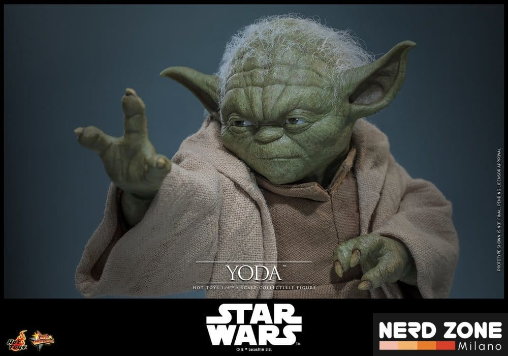 PRE ORDINE - HOT TOYS - Star Wars: Revenge of the Sith Movie Masterpiece Action Figure 1/6 Yoda 14 cm