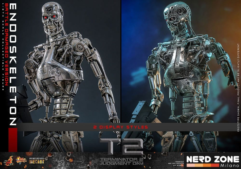 HOT TOYS - Terminator 2: Judgment Day Movie Masterpiece Die-cast Action Figure 1/6 Endoskeleton (Battle Damaged Version) 31 cm MMS840D77