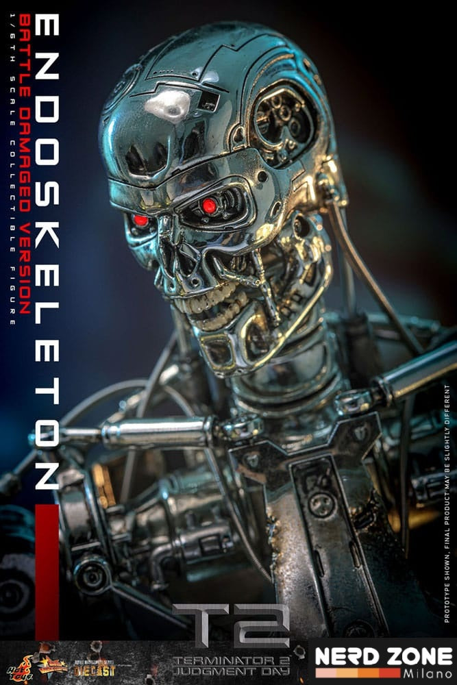 HOT TOYS - Terminator 2: Judgment Day Movie Masterpiece Die-cast Action Figure 1/6 Endoskeleton (Battle Damaged Version) 31 cm MMS840D77