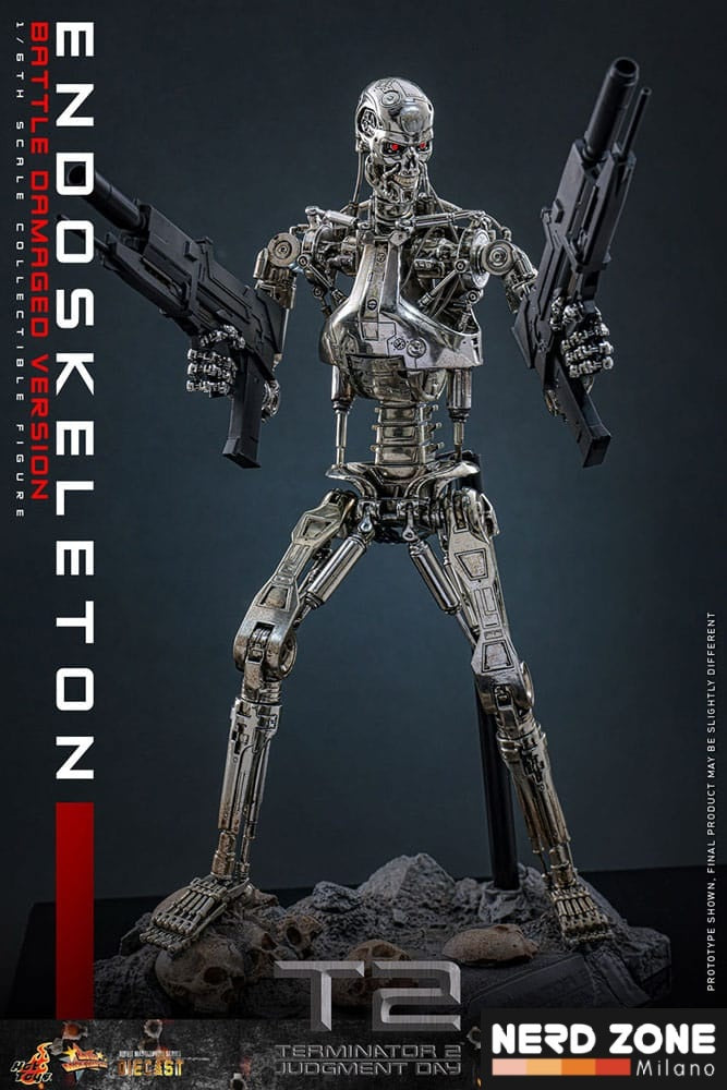 HOT TOYS - Terminator 2: Judgment Day Movie Masterpiece Die-cast Action Figure 1/6 Endoskeleton (Battle Damaged Version) 31 cm MMS840D77