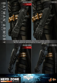 HOT TOYS - The Dark Knight Rises Movie Masterpiece Action Figures & Diorama 1/6 Batman Armory with Bruce Wayne 30 cm