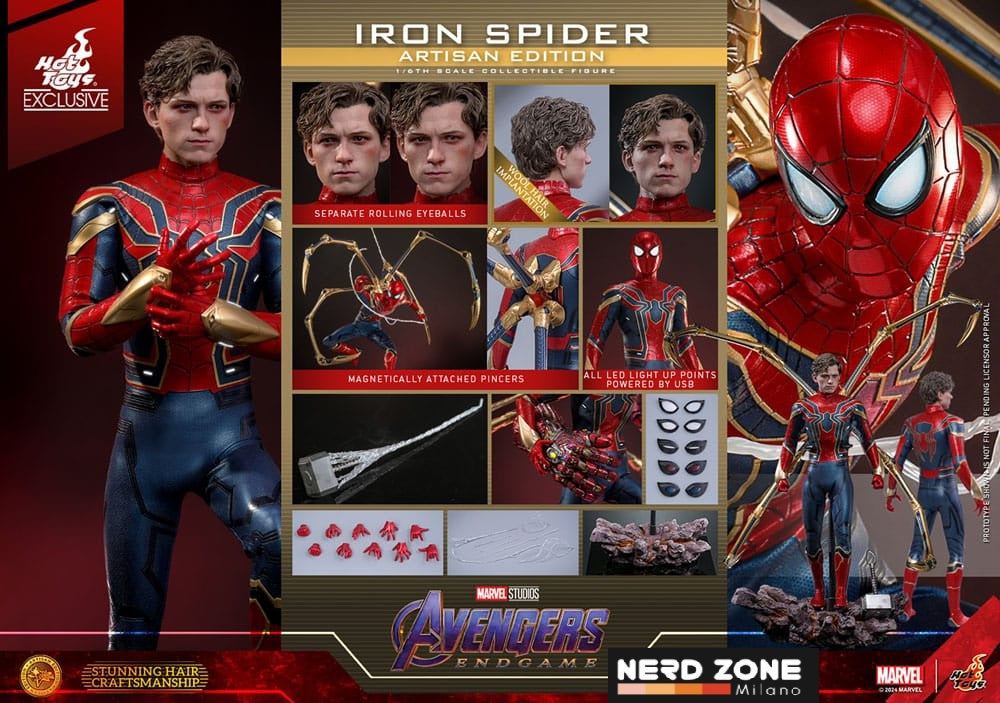 PRE ORDINE HOT TOYS Avengers: Endgame  Action Figure 1/6 Iron Spider Artisan Edition