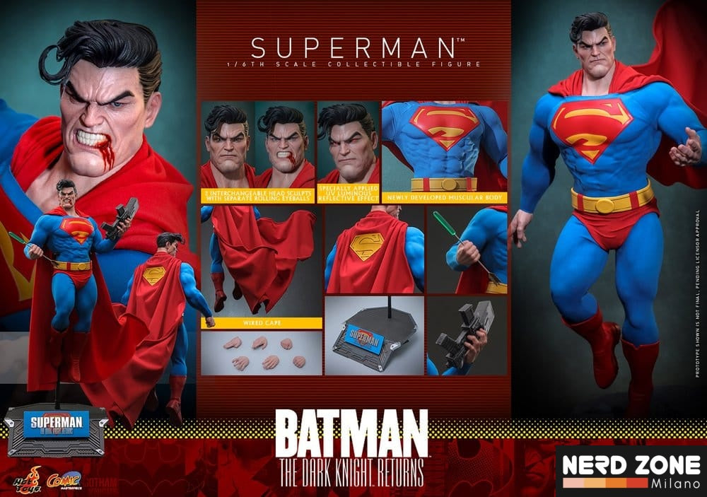 PRE ORDINE - HOT TOYS Batman: The Dark Knight Returns Comic Masterpiece Action Figure 1/6 Superman 34 cm