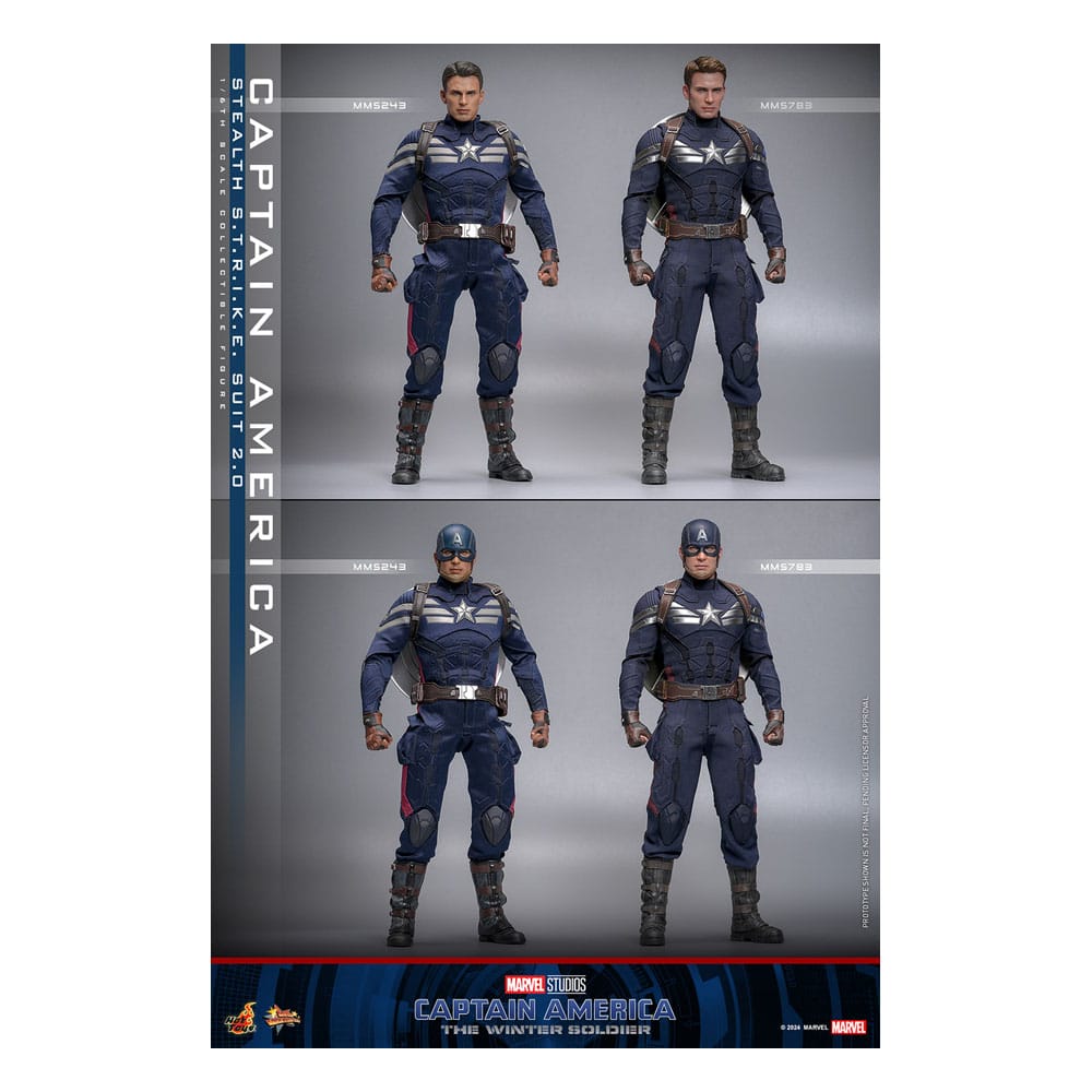 HOT TOYS Captain America: The Winter Soldier Movie Masterpiece Action Figure 1/6 Captain America (Stealth S.T.R.I.K.E. Suit) 2.0 31 cm