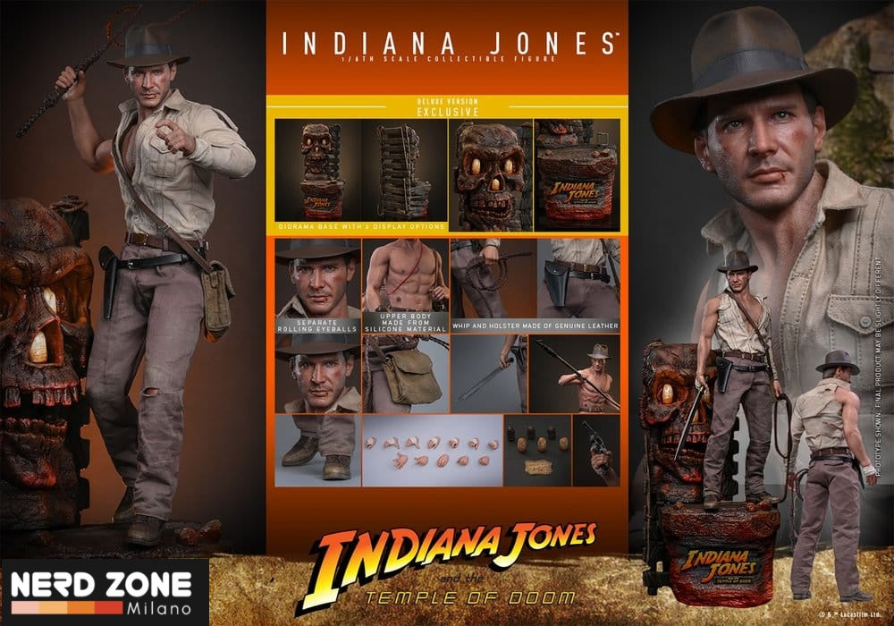 PRE ORDINE - HOT TOYS - Indiana Jones Movie Masterpiece Action Figure 1/6 Indiana Jones (Deluxe Version) 30 cm