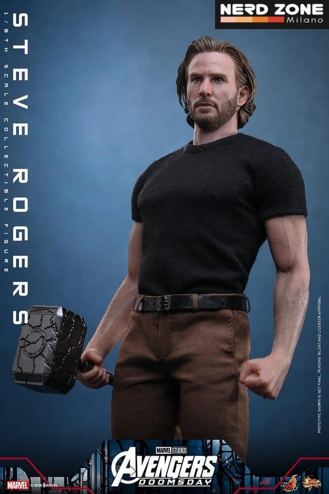 PRE ORDINE - HOT TOYS Marvel Avengers: Doomsday Movie Masterpiece Action Figure 1/6 Steve Rogers 31 cm