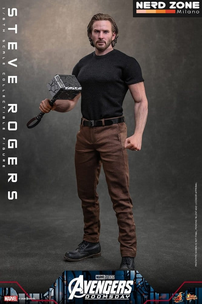 PRE ORDINE - HOT TOYS Marvel Avengers: Doomsday Movie Masterpiece Action Figure 1/6 Steve Rogers 31 cm