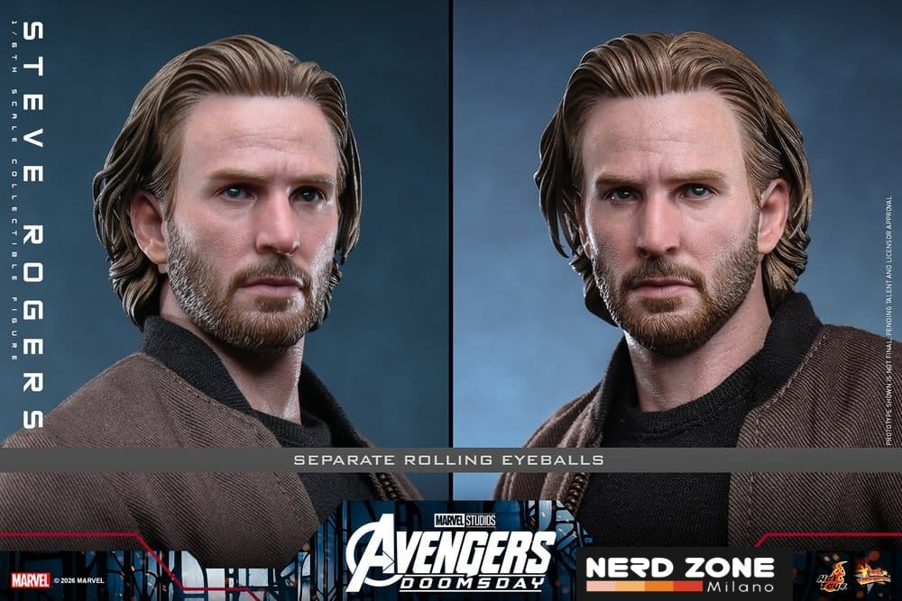 PRE ORDINE - HOT TOYS Marvel Avengers: Doomsday Movie Masterpiece Action Figure 1/6 Steve Rogers 31 cm