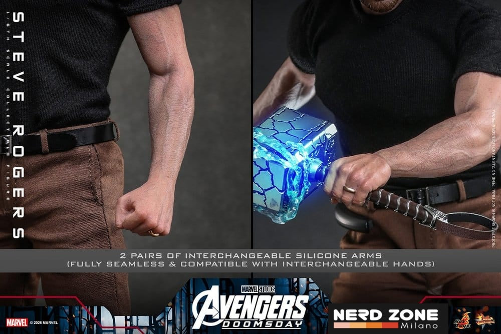 PRE ORDINE - HOT TOYS Marvel Avengers: Doomsday Movie Masterpiece Action Figure 1/6 Steve Rogers 31 cm