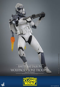 HOT TOYS Star Wars The Clone Wars Action Figure 1/6 104th Battalion Wolfpack Clone Trooper Deluxe Version 30 cm