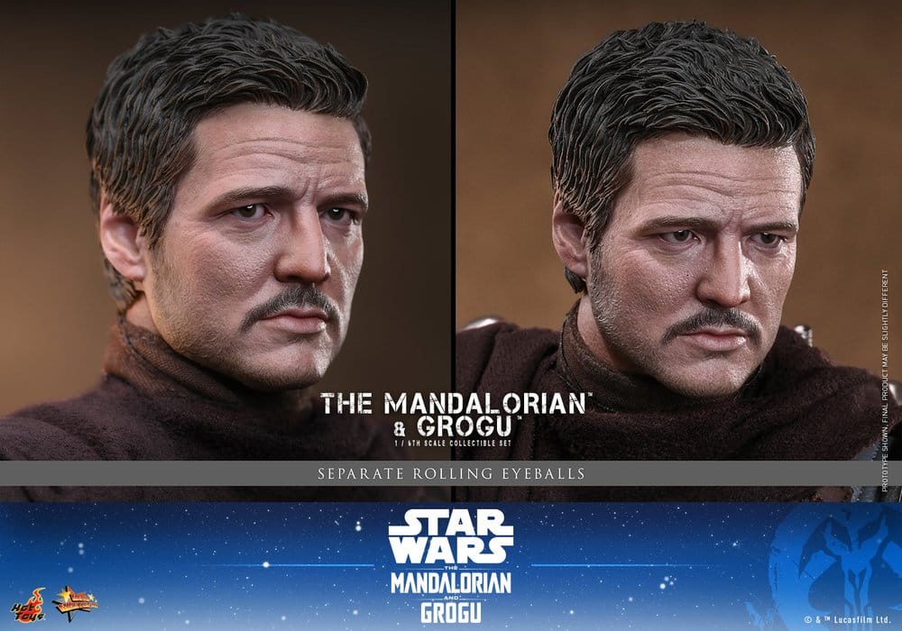 PRE ORDINE - HOT TOYS Star Wars: The Mandalorian & Grogu Movie Masterpiece Action Figure 1/6 The Mandalorian and Grogu 31 cm