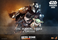 PRE ORDINE - HOT TOYS Star Wars: The Mandalorian & Grogu Movie Masterpiece Action Figure 1/6 The Mandalorian and Grogu 31 cm