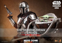 PRE ORDINE - Star Wars: The Mandalorian & Grogu Movie Masterpiece Action Figure 1/6 The Mandalorian and Grogu (Deluxe Version) 31 cm