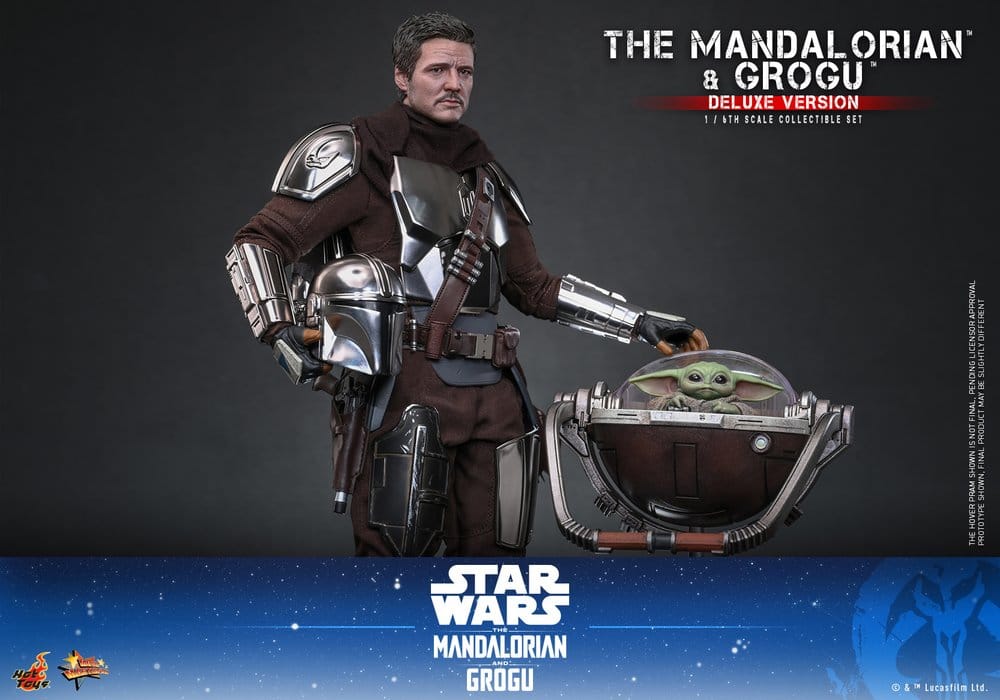 PRE ORDINE - Star Wars: The Mandalorian & Grogu Movie Masterpiece Action Figure 1/6 The Mandalorian and Grogu (Deluxe Version) 31 cm