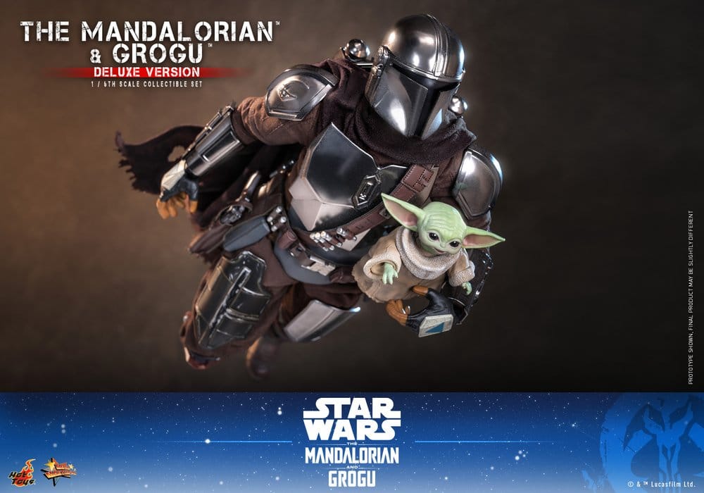 PRE ORDINE - Star Wars: The Mandalorian & Grogu Movie Masterpiece Action Figure 1/6 The Mandalorian and Grogu (Deluxe Version) 31 cm