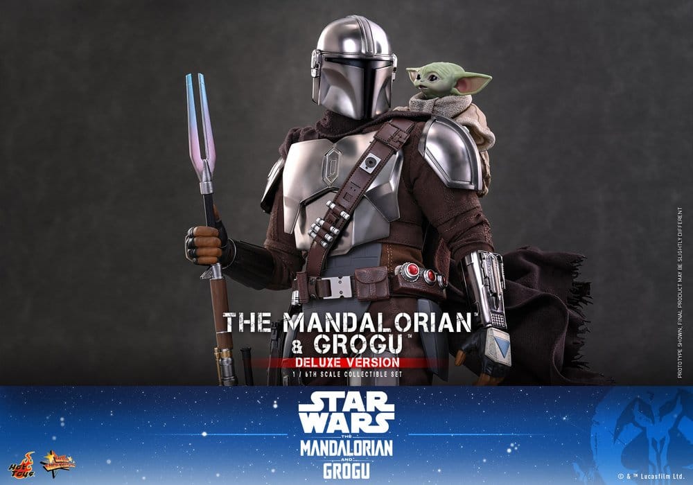 PRE ORDINE - Star Wars: The Mandalorian & Grogu Movie Masterpiece Action Figure 1/6 The Mandalorian and Grogu (Deluxe Version) 31 cm