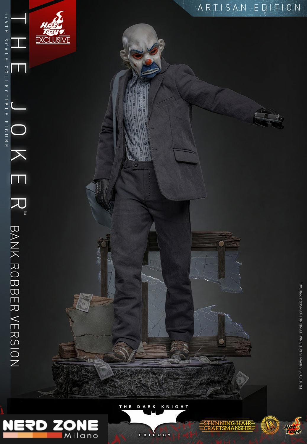 PRE ORDINE HOT TOYS The Dark Knight DX Action Figure 1/6 The Joker (Bank Robber Version) (Artisan Edition) 30 cm