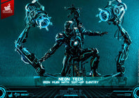 HOT TOYS – Iron Man 2 Action Figure 1/6 Neon Tech Iron Man with Suit-Up Gantry