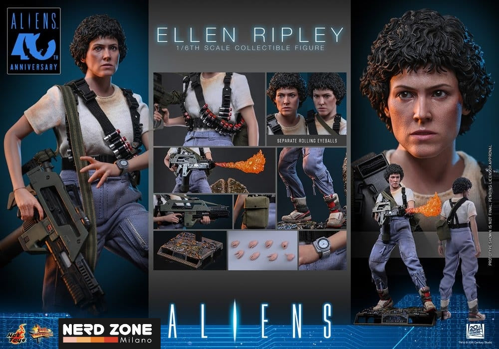 PRE ORDINE - HOT TOYS Aliens Movie Masterpiece Action Figure 1/6 Ellen Ripley 30 cm