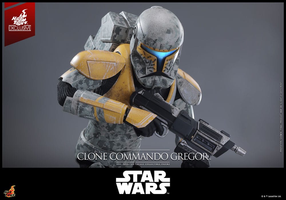 HOT TOYS  Exclusive Star Wars: The Clone Wars Action Figure 1/6 Clone Commando Gregor  Exclusive 30 cm