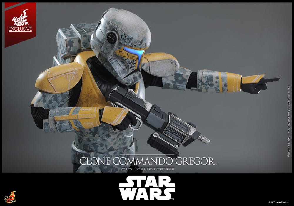 HOT TOYS  Exclusive Star Wars: The Clone Wars Action Figure 1/6 Clone Commando Gregor  Exclusive 30 cm