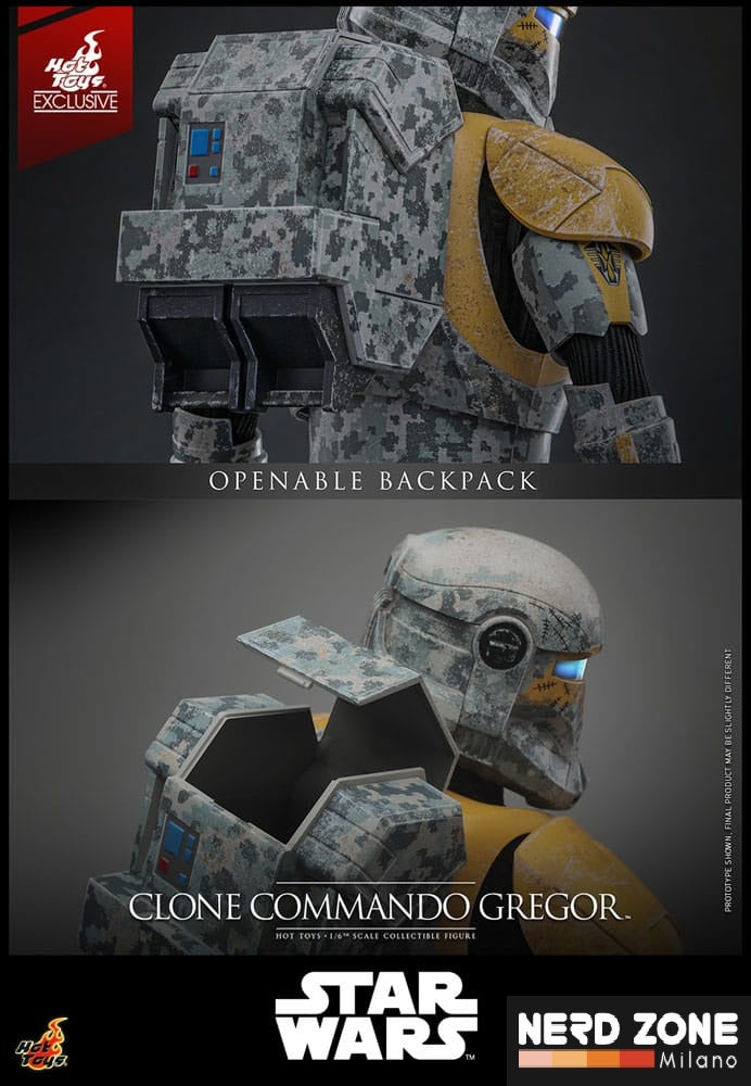 HOT TOYS  Exclusive Star Wars: The Clone Wars Action Figure 1/6 Clone Commando Gregor  Exclusive 30 cm