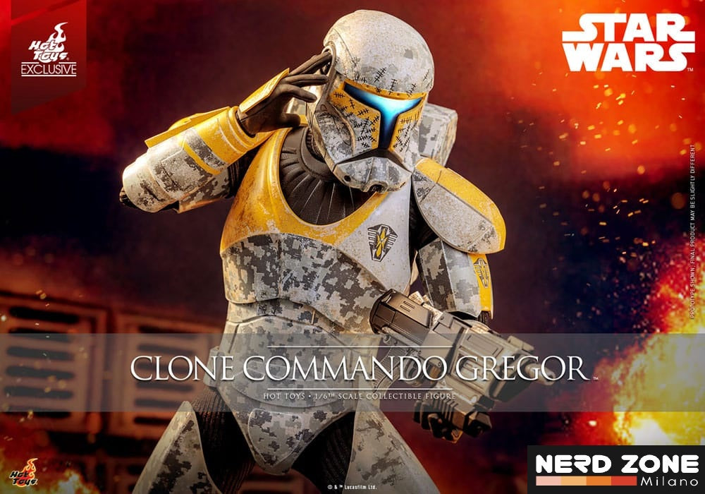 HOT TOYS  Exclusive Star Wars: The Clone Wars Action Figure 1/6 Clone Commando Gregor  Exclusive 30 cm