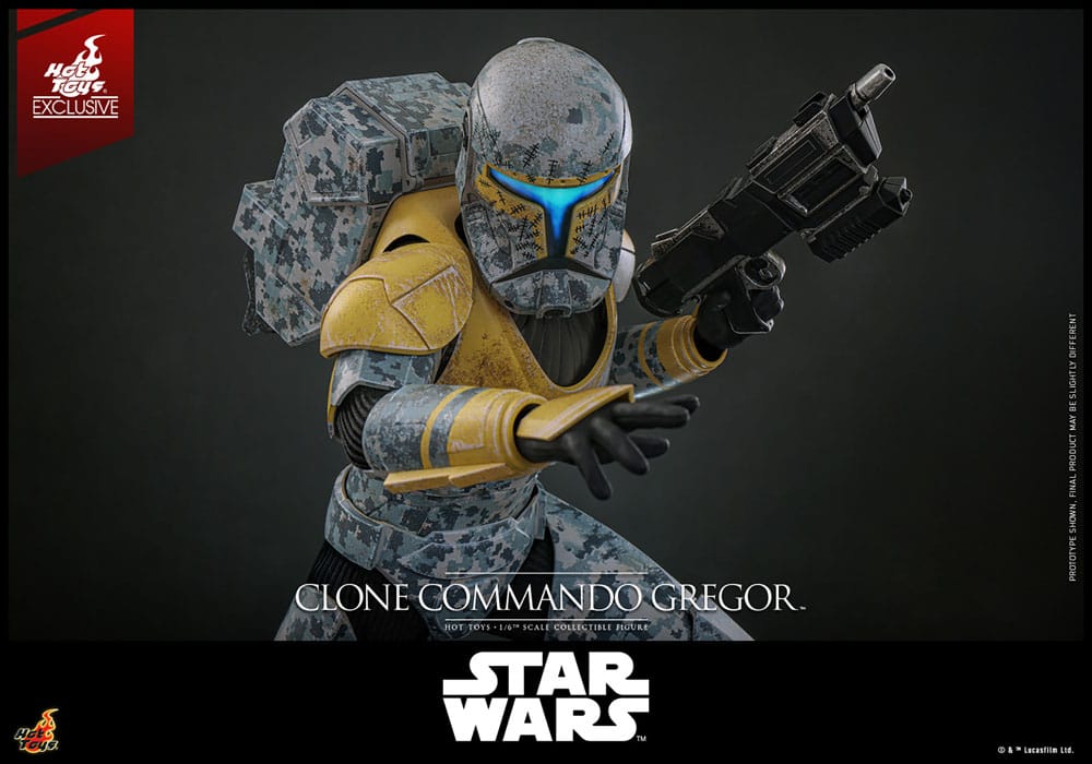 HOT TOYS  Exclusive Star Wars: The Clone Wars Action Figure 1/6 Clone Commando Gregor  Exclusive 30 cm