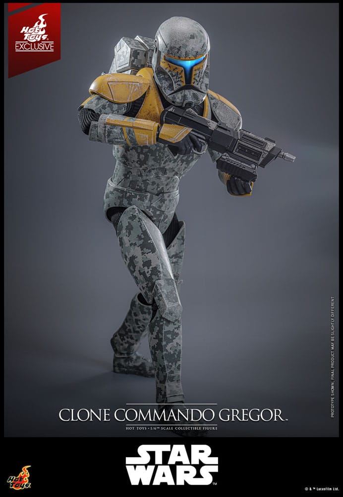 HOT TOYS  Exclusive Star Wars: The Clone Wars Action Figure 1/6 Clone Commando Gregor  Exclusive 30 cm