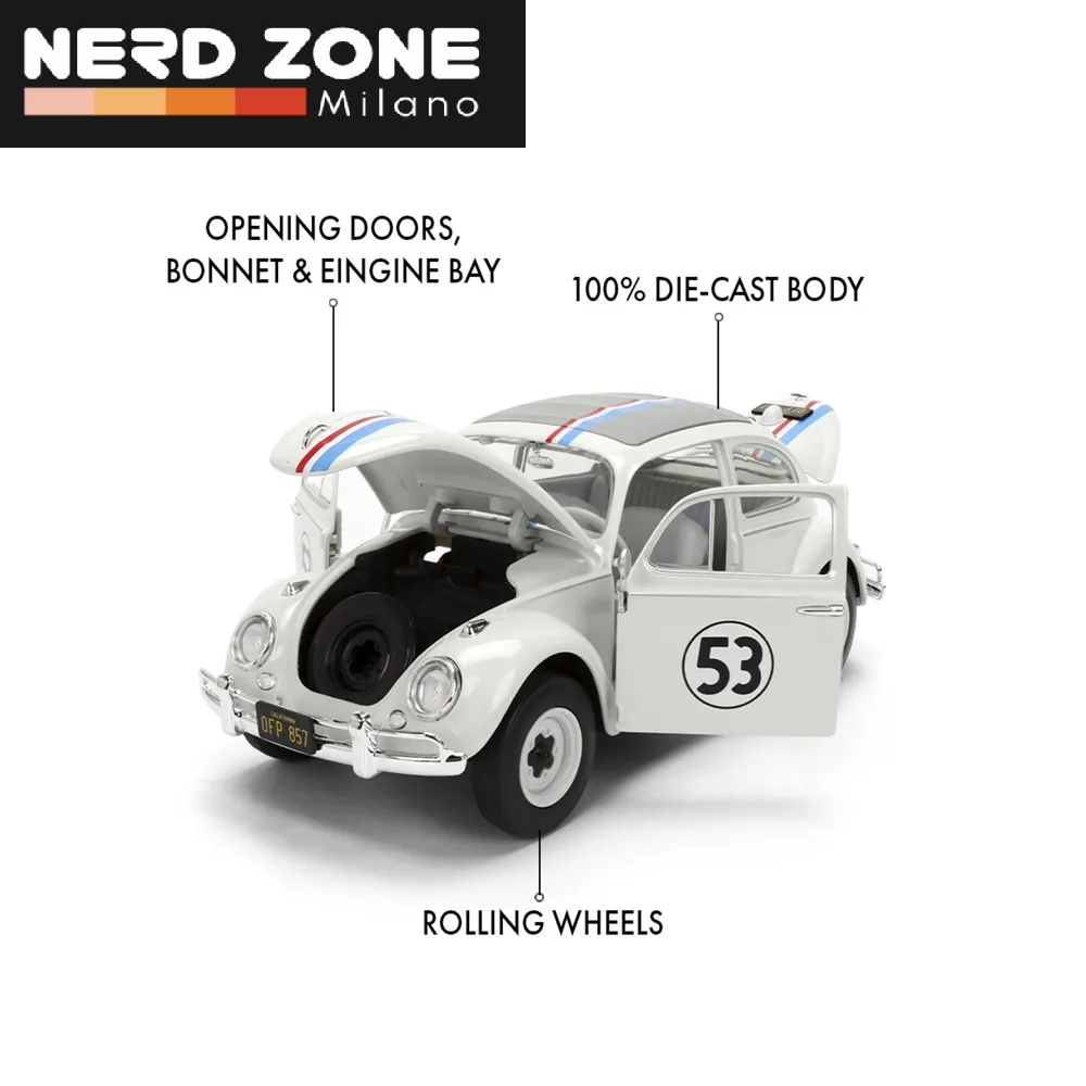 PRE ORDINE - JADA TOYS - Harbie The Love Bug Volkswagen Beetle 1/24 Die-cast Model