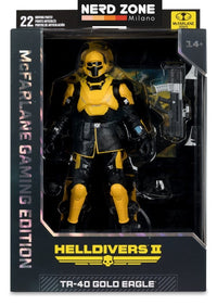 PRE ORDINE - McFARLANE TOYS 2025 Helldivers II McFarlane Gaming Edition Action Figure T4-40 Gold Eagle 18 cm
