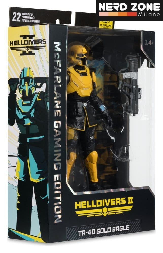 PRE ORDINE - McFARLANE TOYS 2025 Helldivers II McFarlane Gaming Edition Action Figure T4-40 Gold Eagle 18 cm