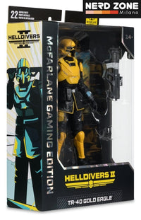 PRE ORDINE - McFARLANE TOYS 2025 Helldivers II McFarlane Gaming Edition Action Figure T4-40 Gold Eagle 18 cm