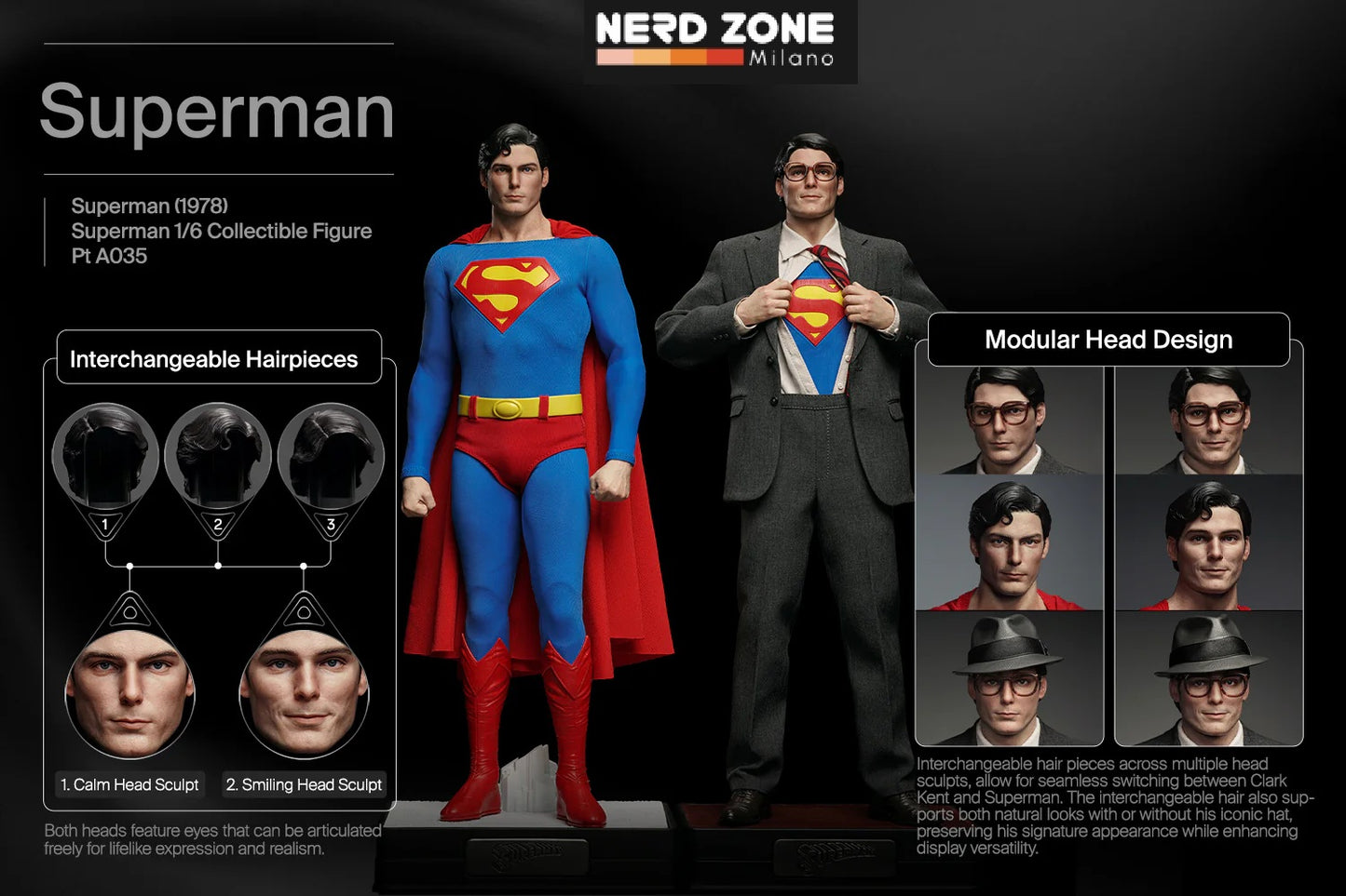 PRE ORDINE INART - Superman (1978) - 1/6 Collectible Figure Premium Edition 2-Pack