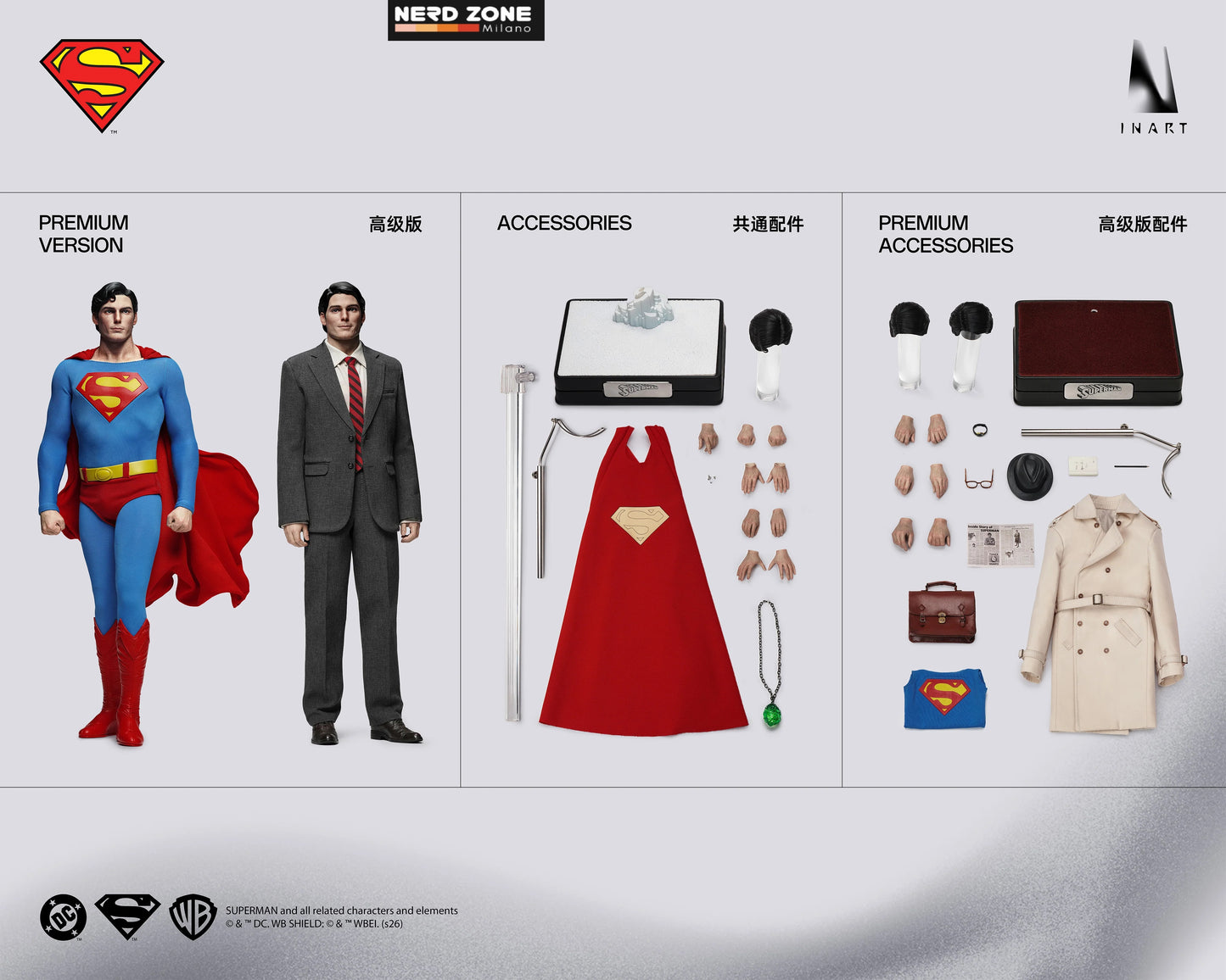 PRE ORDINE INART - Superman (1978) - 1/6 Collectible Figure Premium Edition 2-Pack